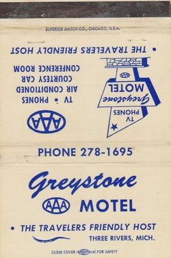 Greystone Motel - Matchbook